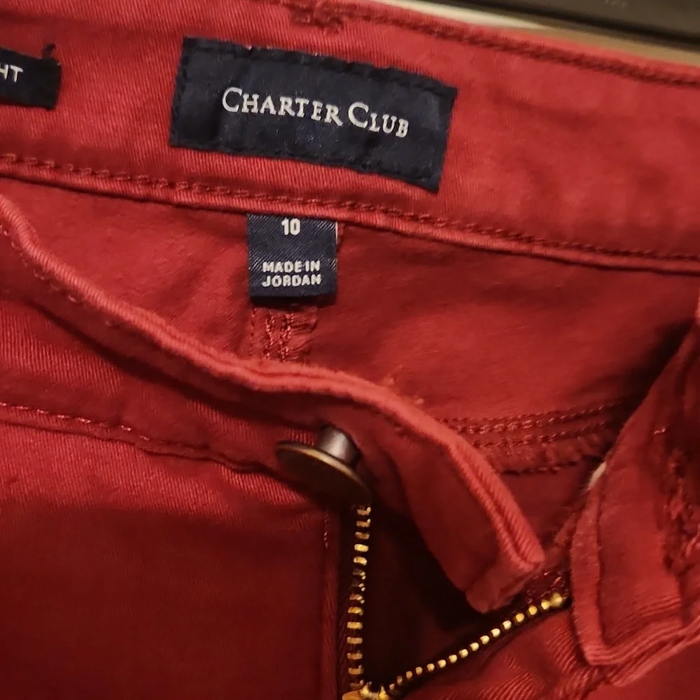 A pair of Fall like burgandy pants size 10 by CHARTER CLUB  $17. - Picture 3 of 4